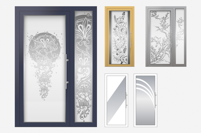 Декорирование стекла двери